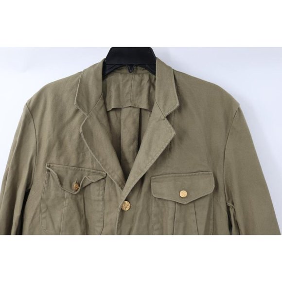 Former japanese Army nakata Replica jacket mens 1 Tokyo ueno golden button green - Picture 2 of 15